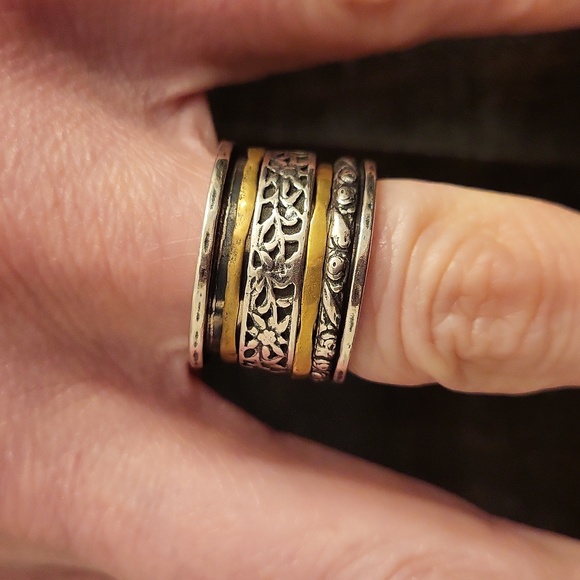 Silpada Jewelry - Silpada Sterling Israel Brass Spinner Ring